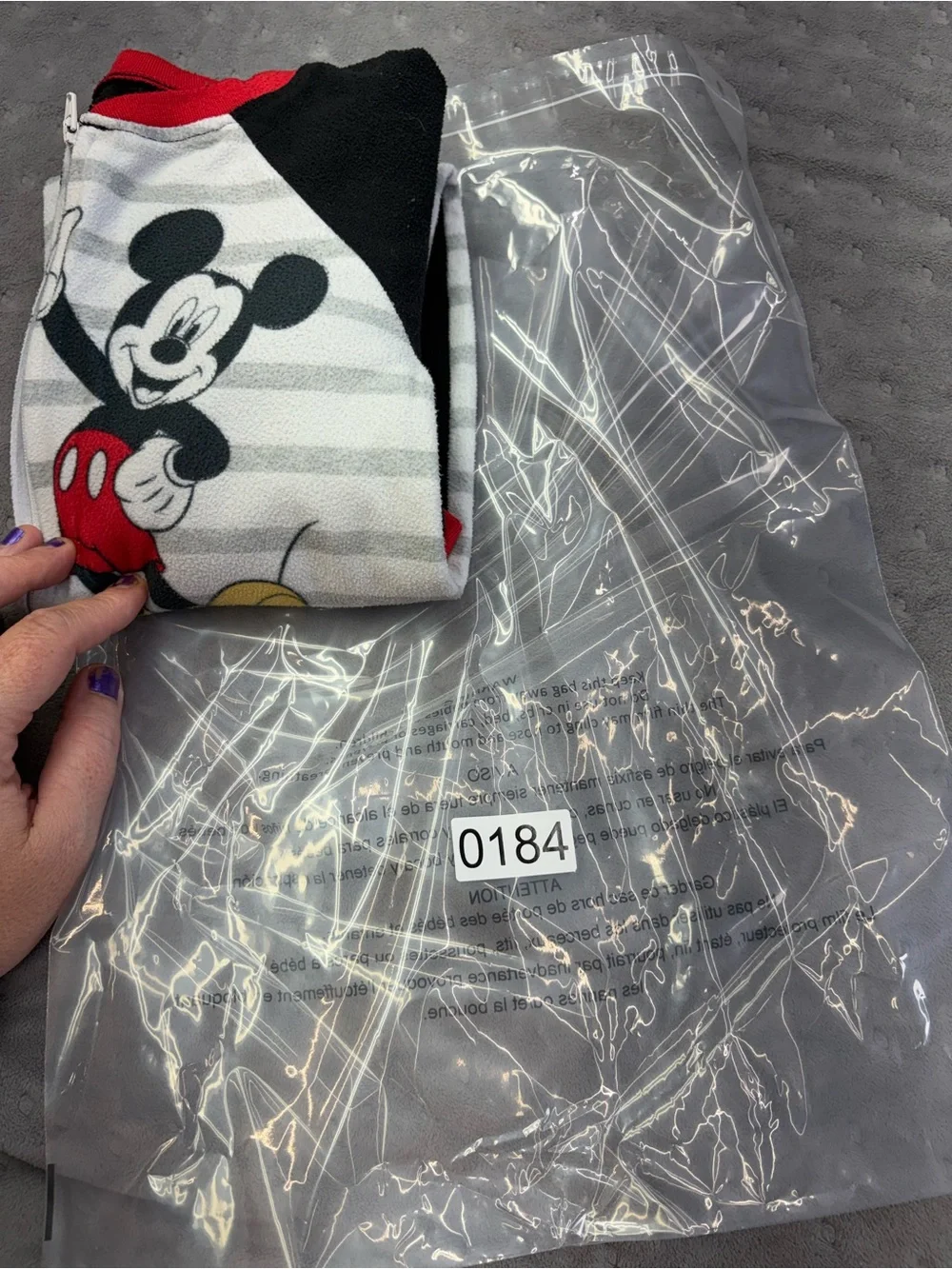 Disney Mickey & Friends Black, White, Red and Yellow Footed One-Piece